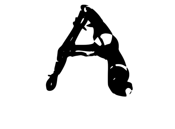 Bold Rotten Decaying Mono Letter a