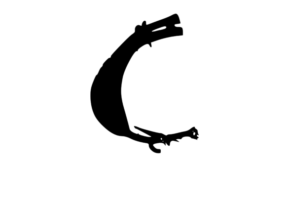 Bold Rotten Decaying Mono Letter C
