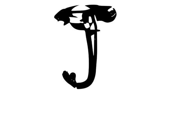 Bold Rotten Decaying Mono Letter J