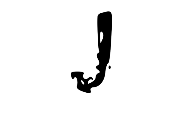 Decaying Rotten Mono Letter J