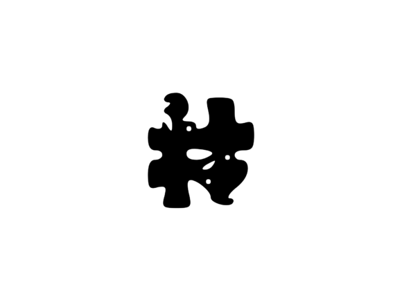 Decaying Rotten Mono Symbol Hashtag