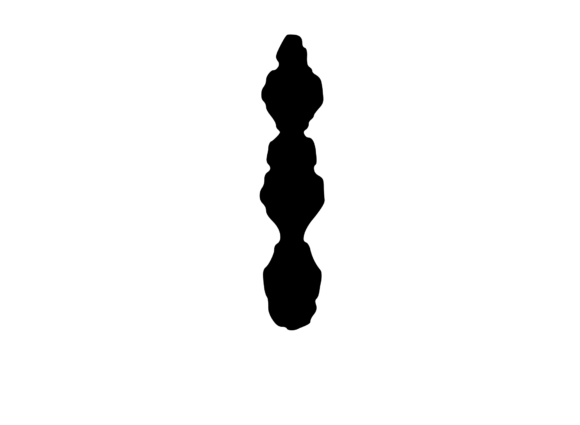 Ink Blot Stain Mono Letter I