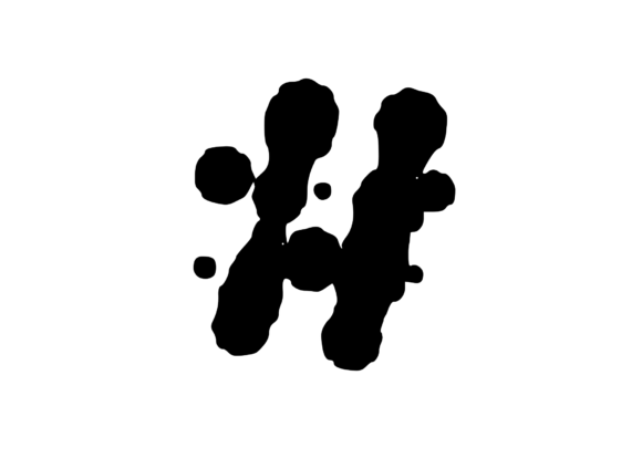 Ink Blot Stain Mono Symbol