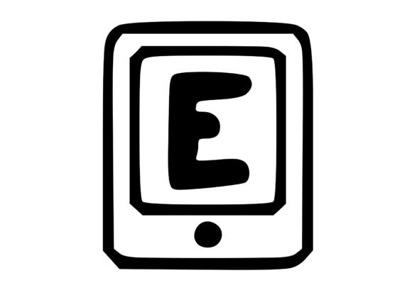 Mobile Tablet Device Mono Letter E