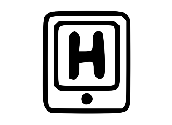 Mobile Tablet Device Mono Letter H