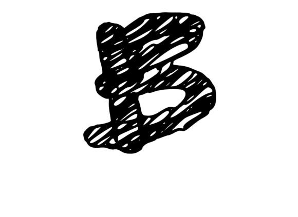 Rough and Messy Scribbled Mono Letter B